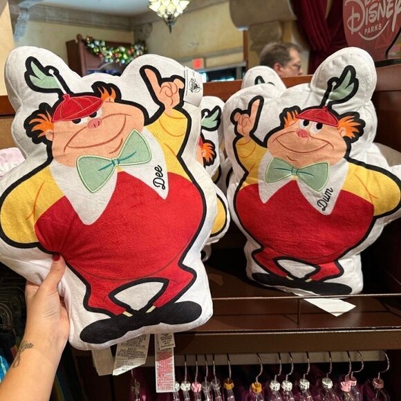 NWT Alice in Wonderland Reversible Tweedledee and Tweedledum Pillow - Picture 2 of 6